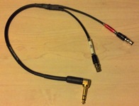 1.5ft 90 TRS to 2 - 2A4F Wireless Y Cable